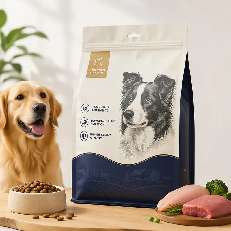 Bolsas de envasado de alimentos secos para mascotas con película compuesta